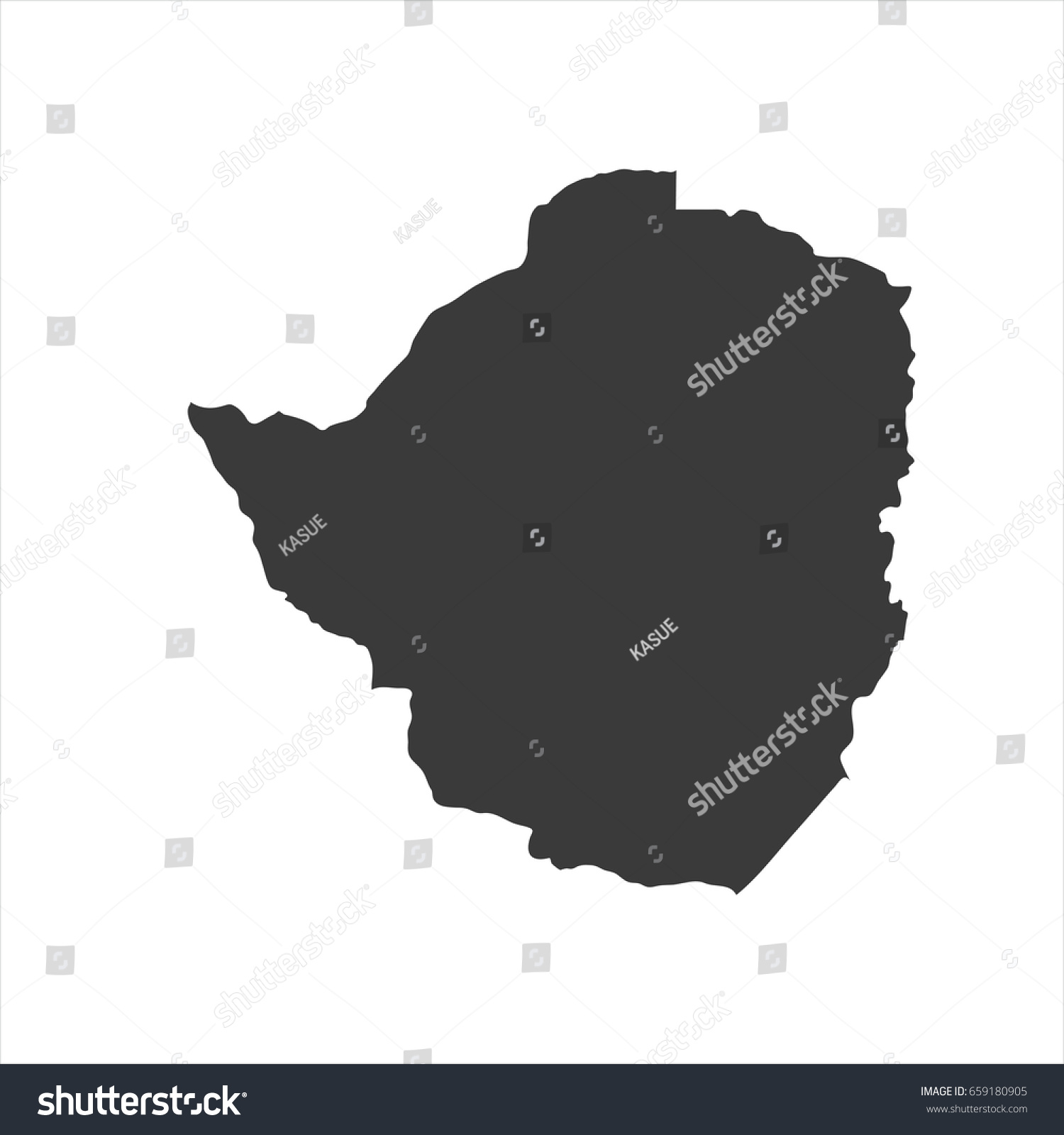 Zimbabwe Map Vector Zimbabwe Map Stock Vector (Royalty Free) 659180905 ...