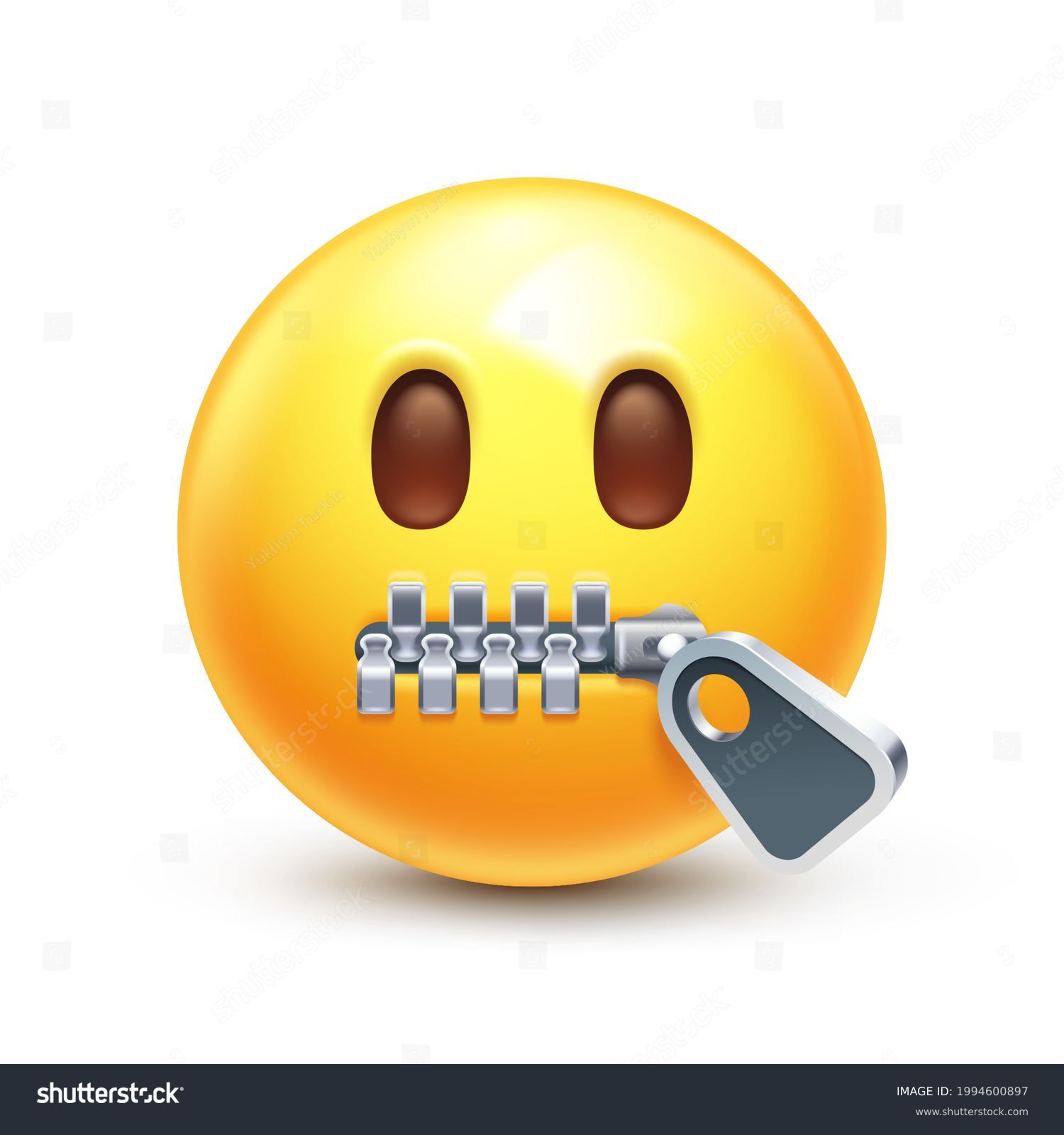 Zip Mouth Emoji Silent Emoticon Closed Stock Vector (Royalty Free ...