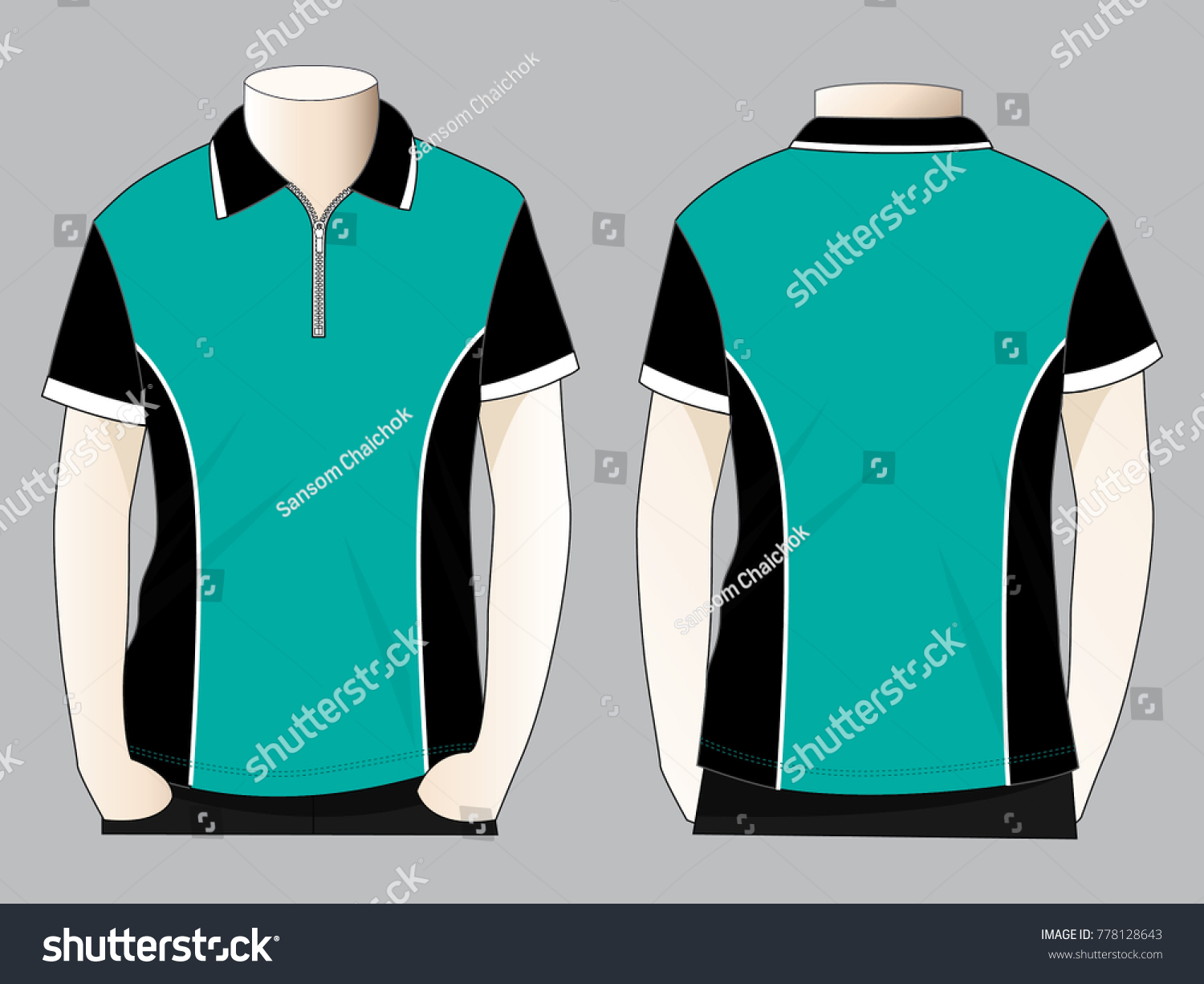 Download 29+ Mens Zip Neck Polo Shirts Mockup Back View Images ...