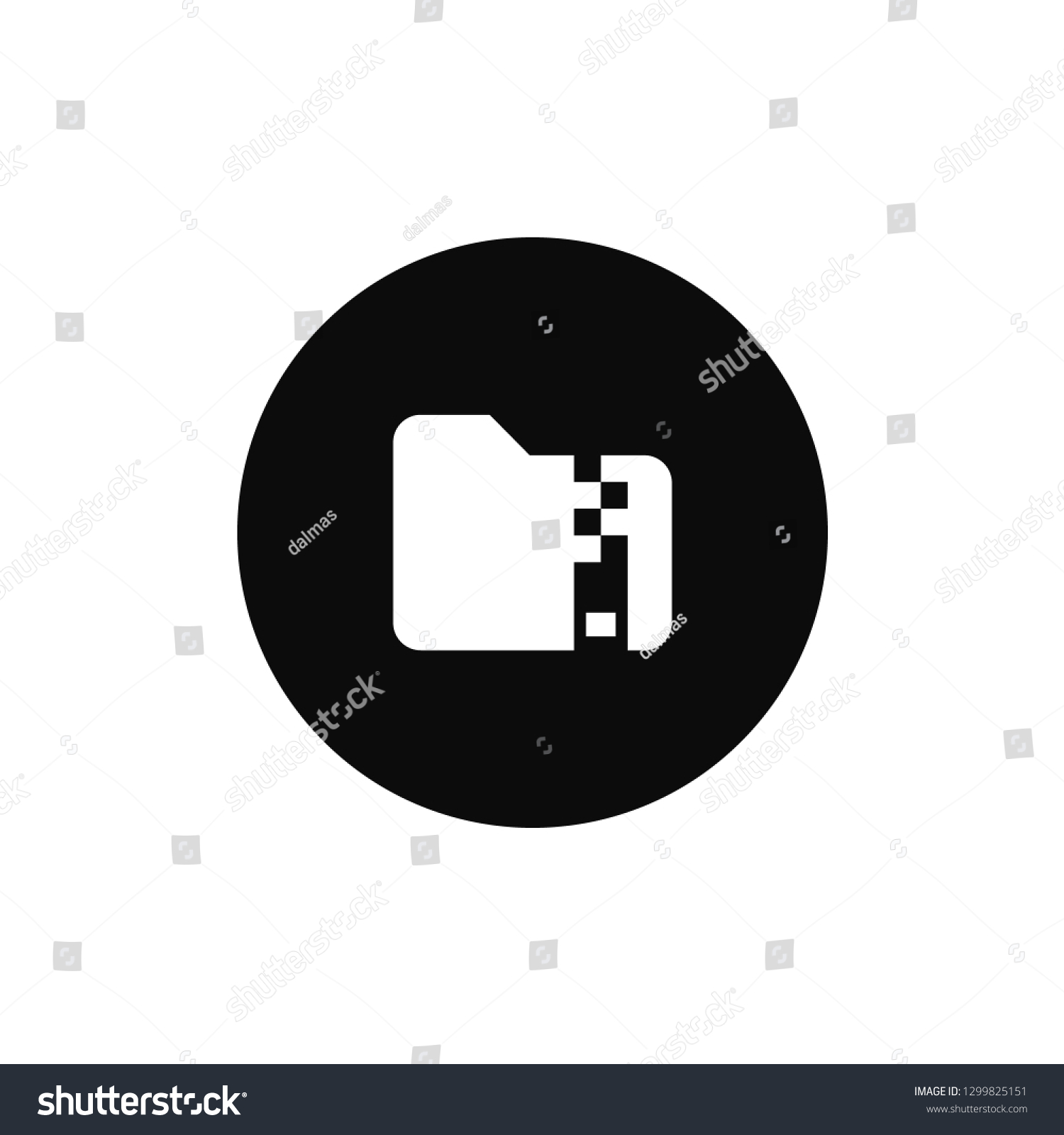 Zipped Folder Icon Stock Vector (Royalty Free) 1299825151 | Shutterstock