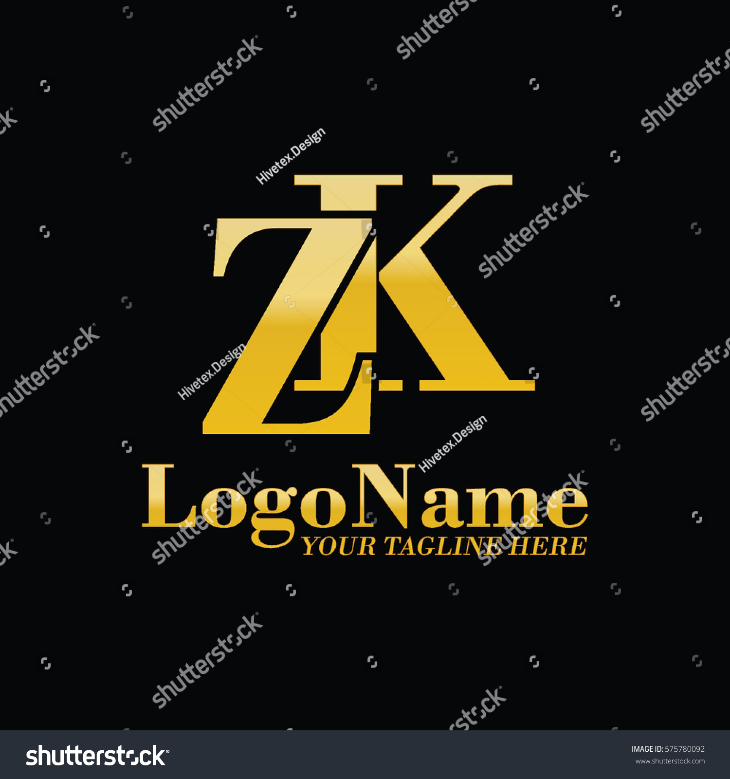 Zk Logo Stock Vector (Royalty Free) 575780092