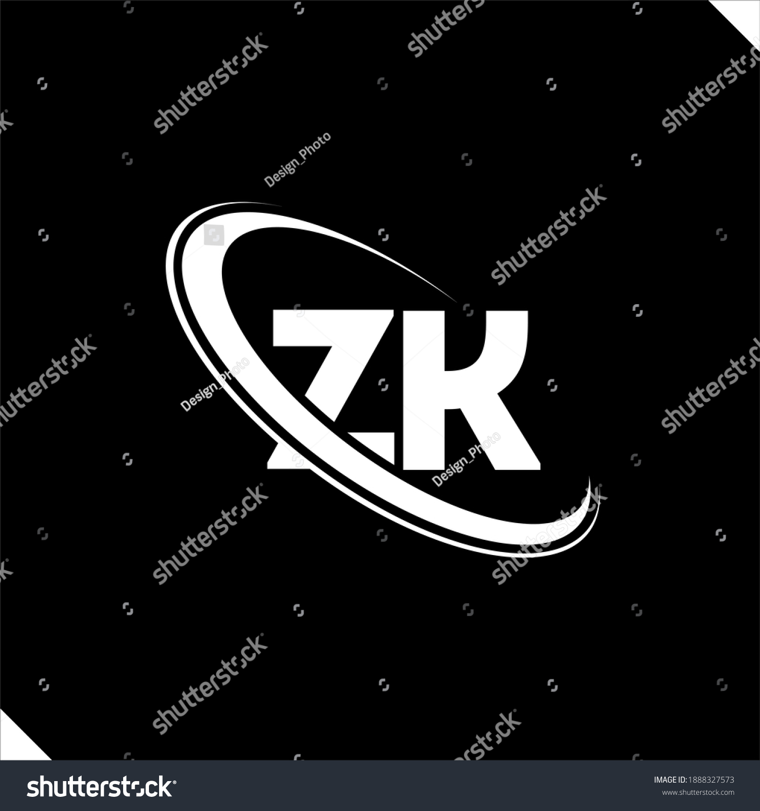 Zk Logo Z K Design White Stock Vector Royalty Free 1888327573 Shutterstock