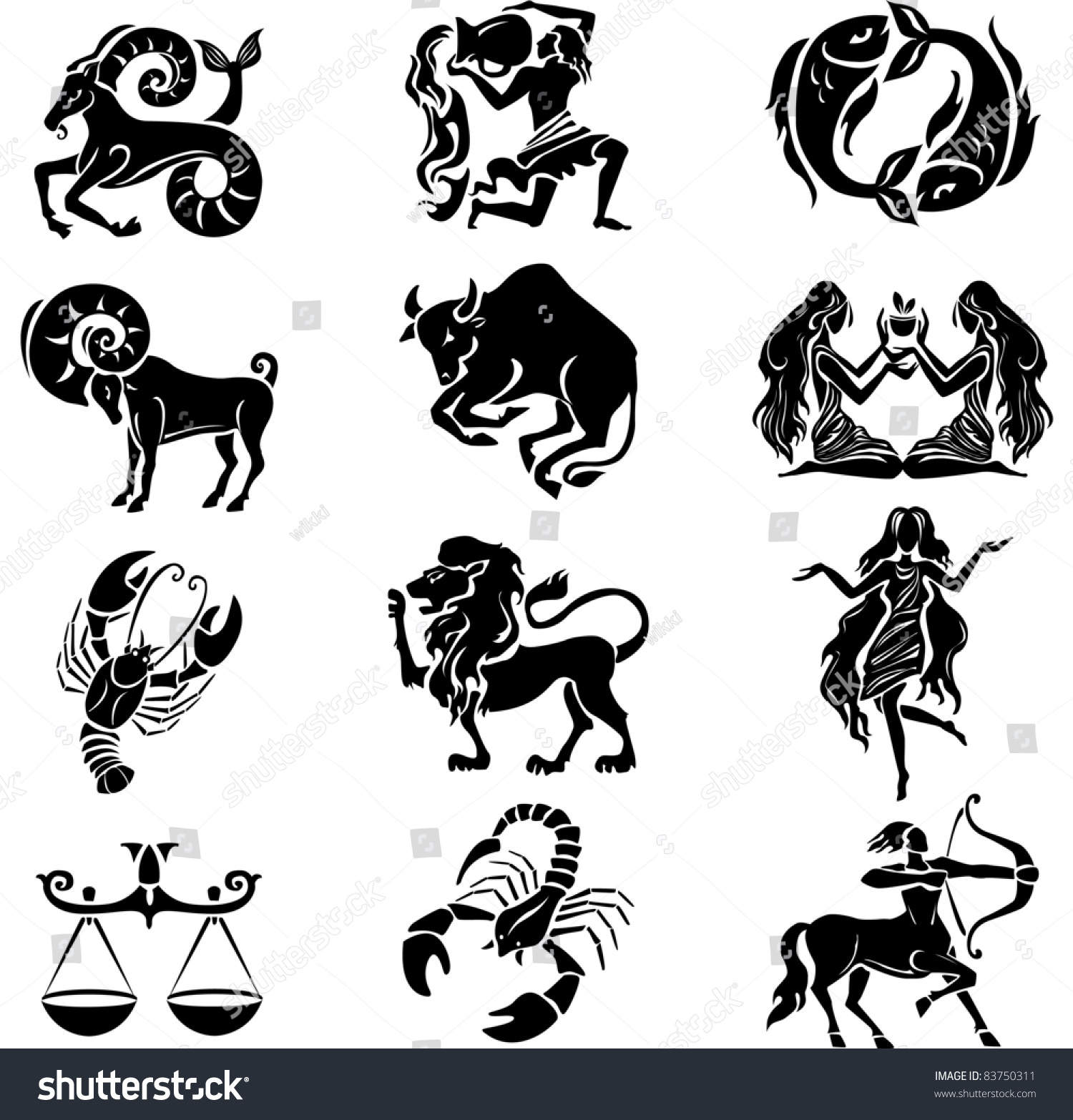 Zodiac Sign Stock Vector Illustration 83750311 : Shutterstock