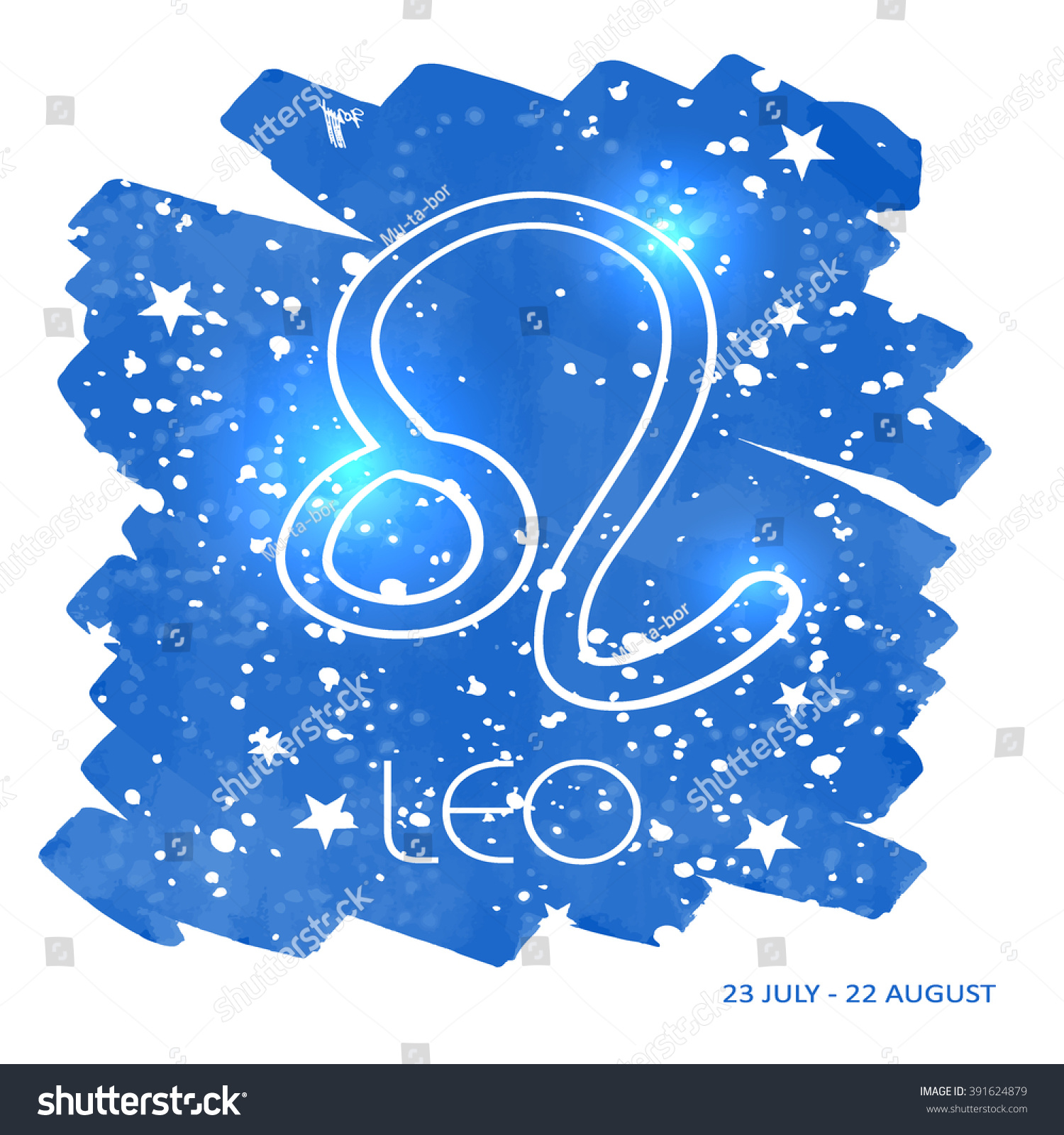 Zodiac Sign Leo Hand Drawn Vector Stock Vector Royalty Free