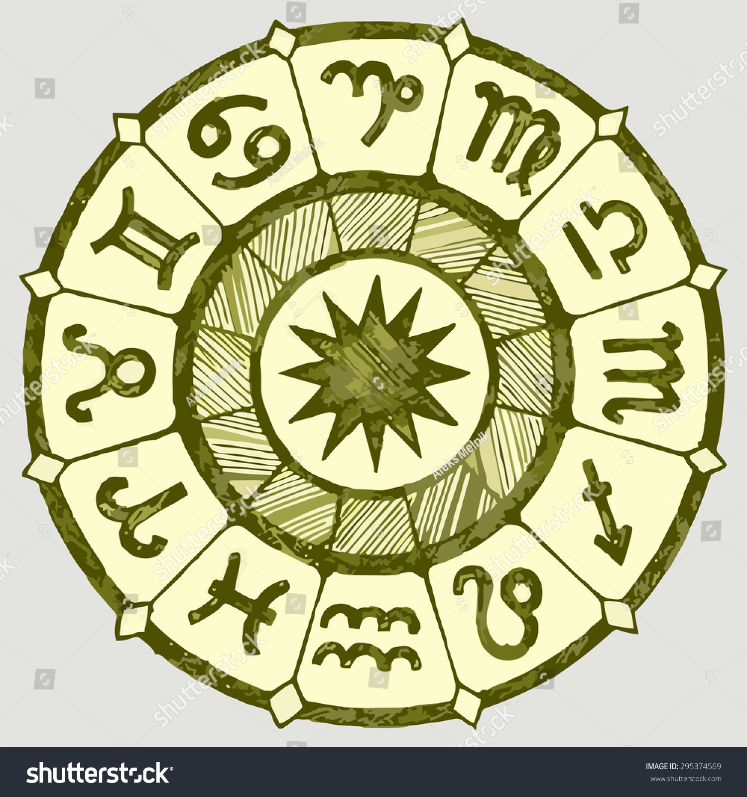 Zodiac Signs Horoscope Circle Vector Image Stock Vector Royalty Free 295374569 Shutterstock 0968