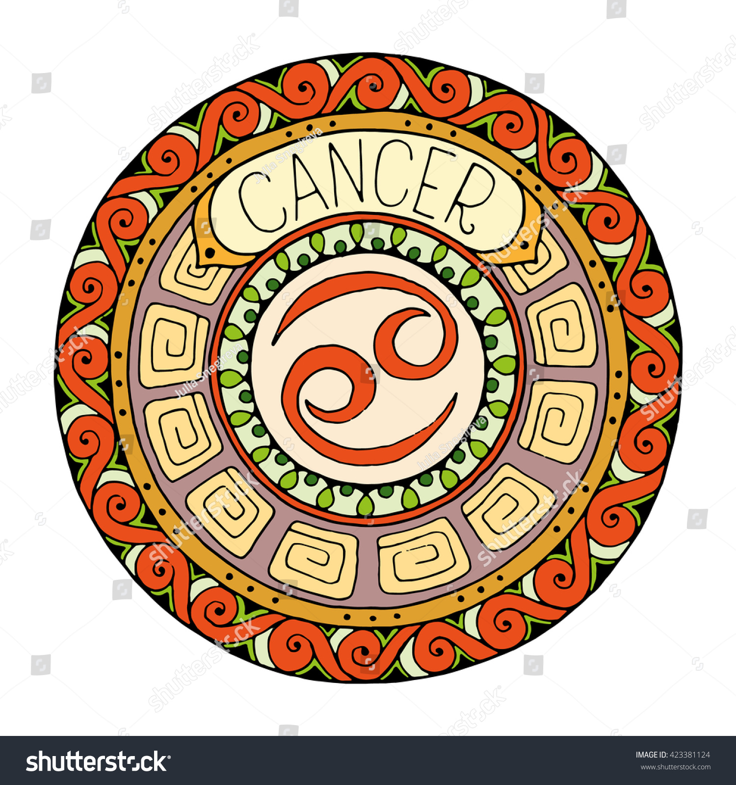 zodiac signs theme mandala cancer zodiac stock vector 423381124 zodiac signs theme mandala cancer zodiac stock vector 423381124