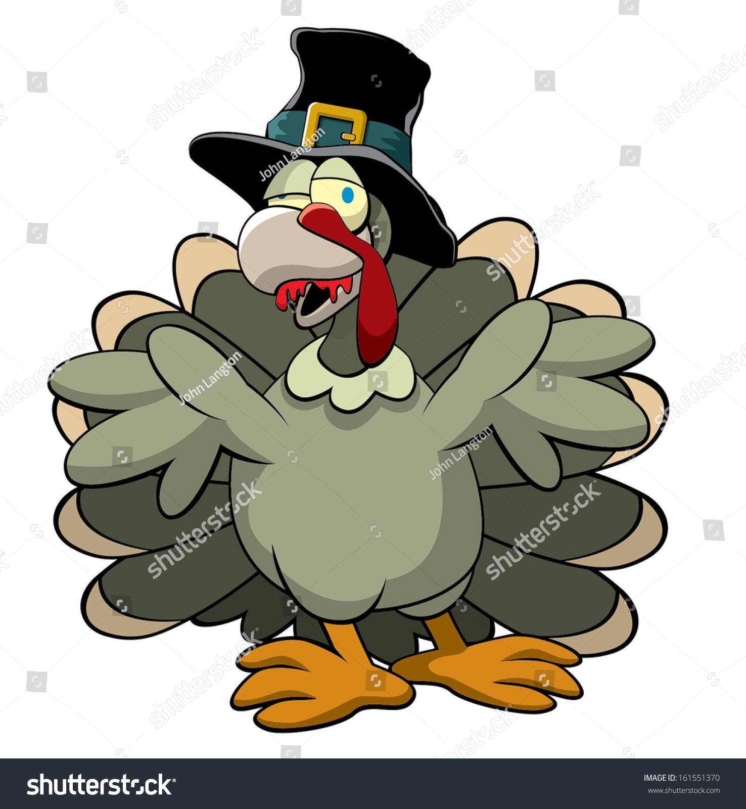 Zombie Thanksgiving Turkey Stock Vector 161551370 Shutterstock